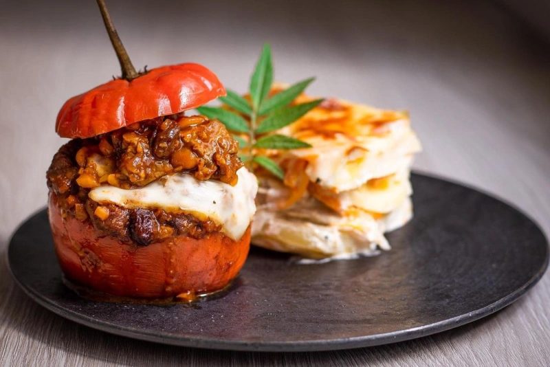 Rocoto relleno con pastel de papa
